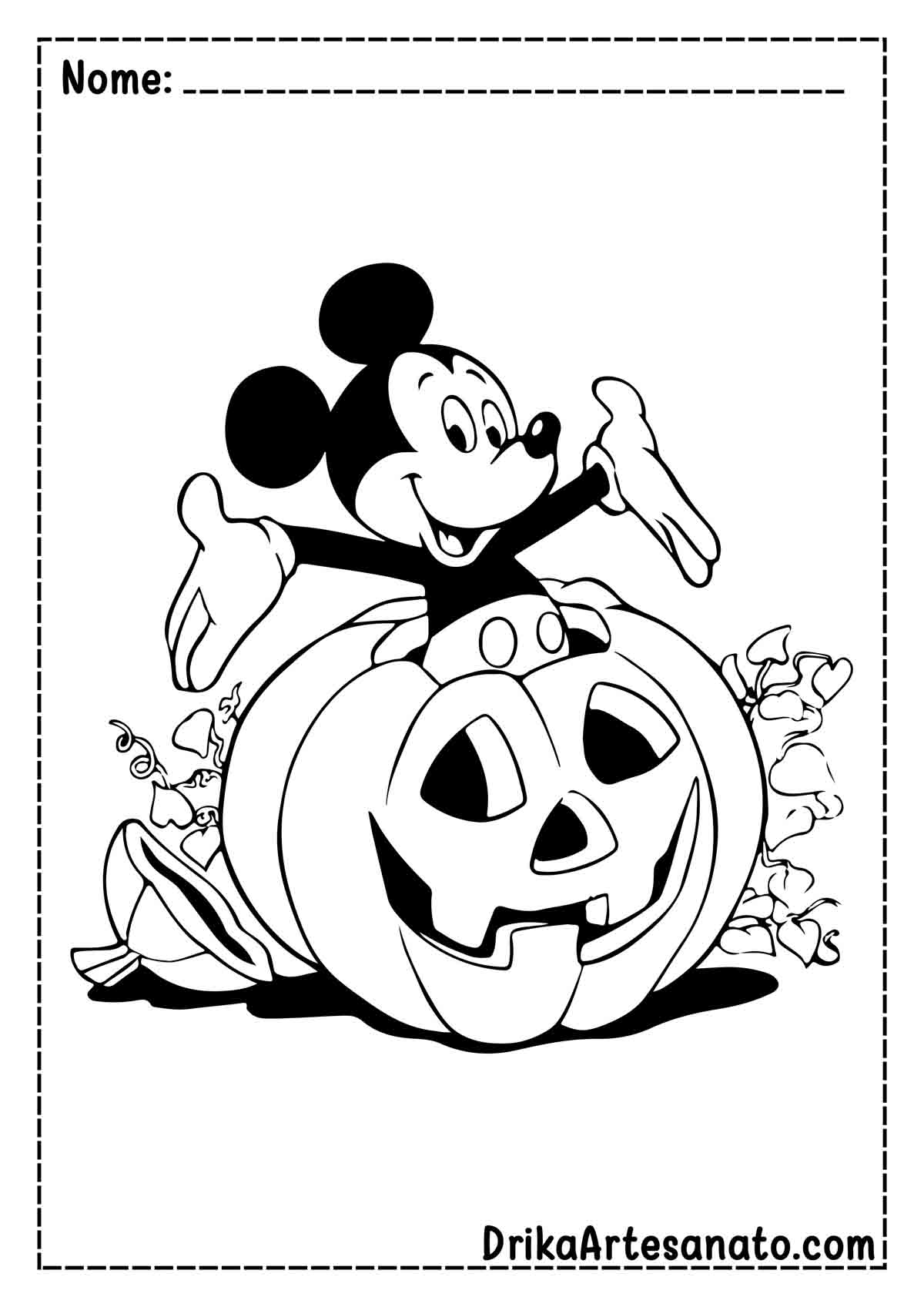 Desenho do Mickey para Pintar e Imprimir