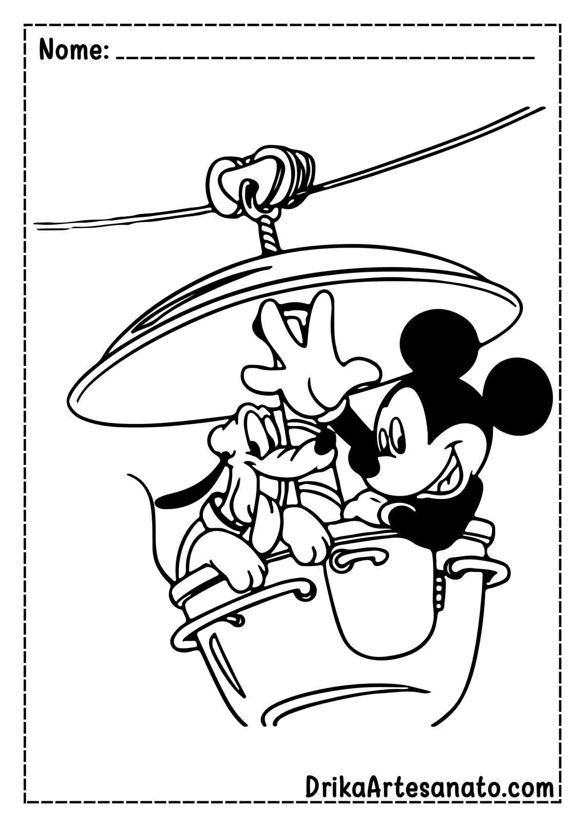 Desenho do Mickey Mouse para Imprimir