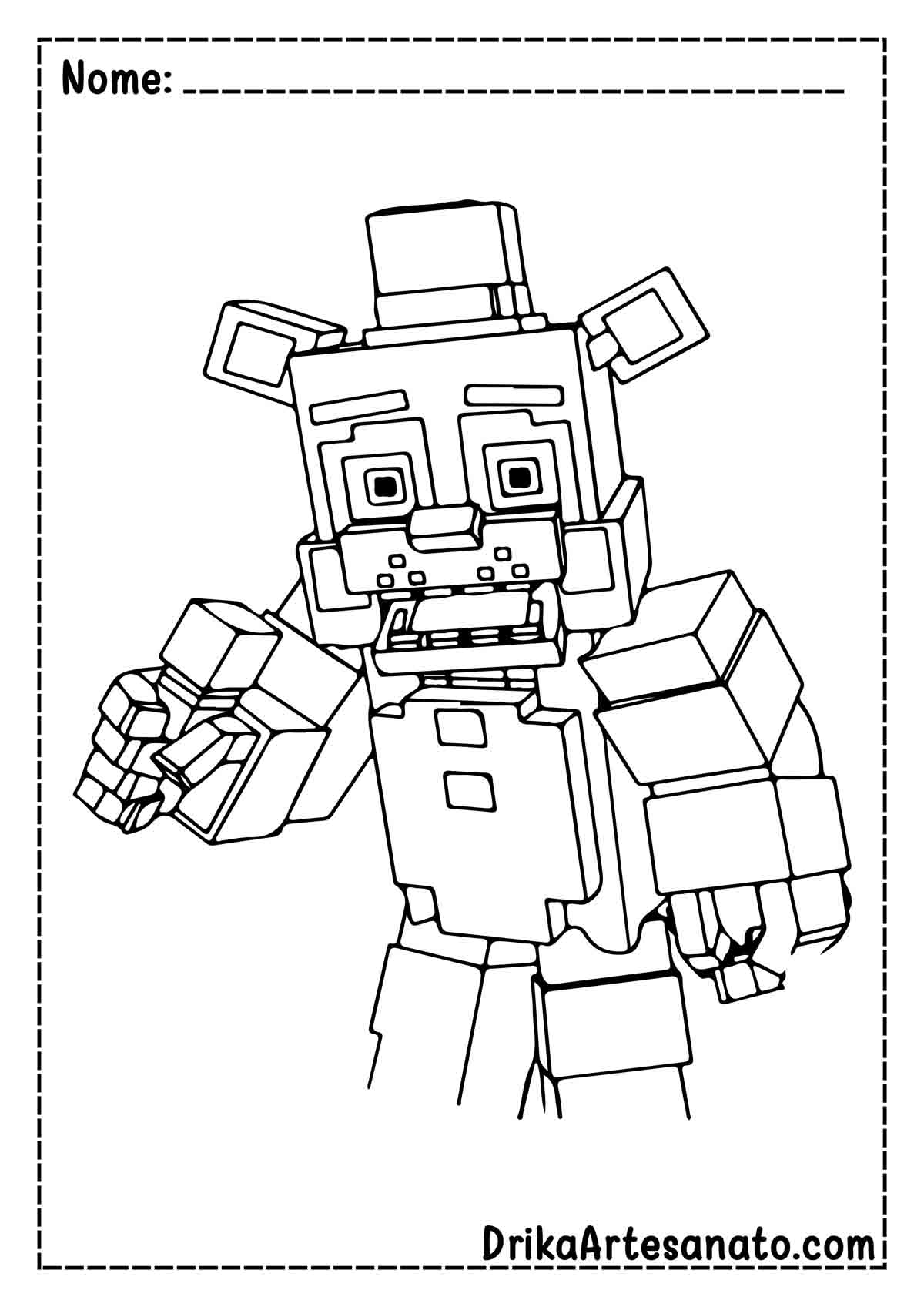 Desenho do Minecraft Infantil para Imprimir