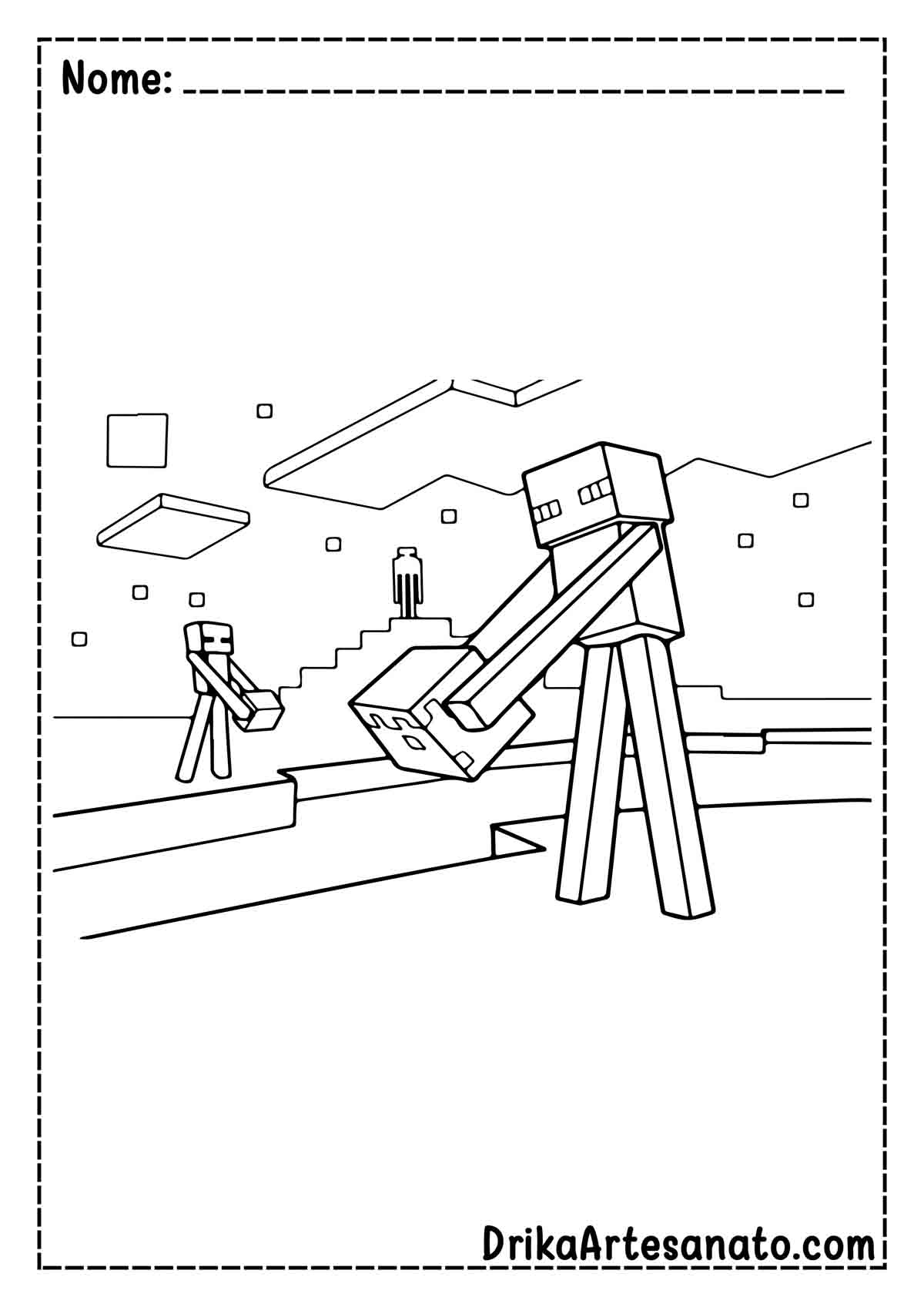 Desenho do Enderman do Minecraft para Colorir