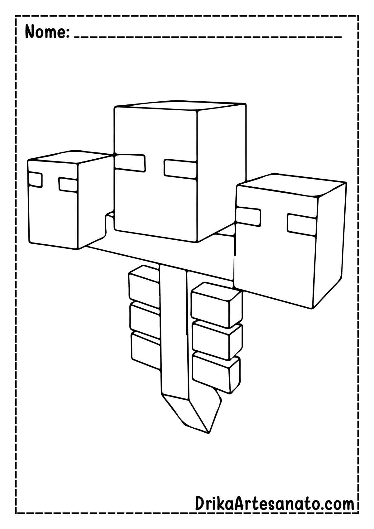 Desenho do Minecraft para Imprimir