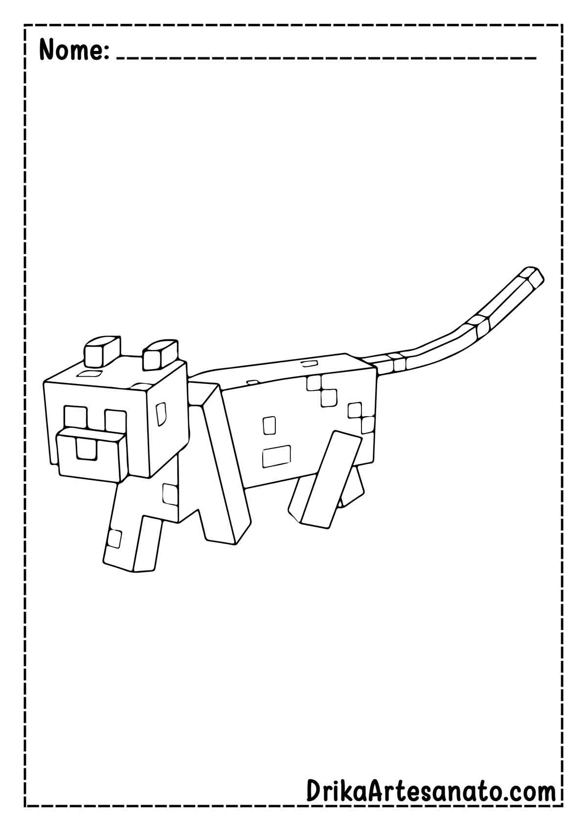 Desenho do Minecraft para Colorir