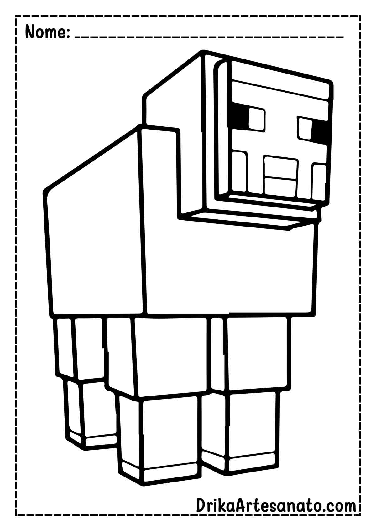 Desenho do Minecraft Fácil para Colorir