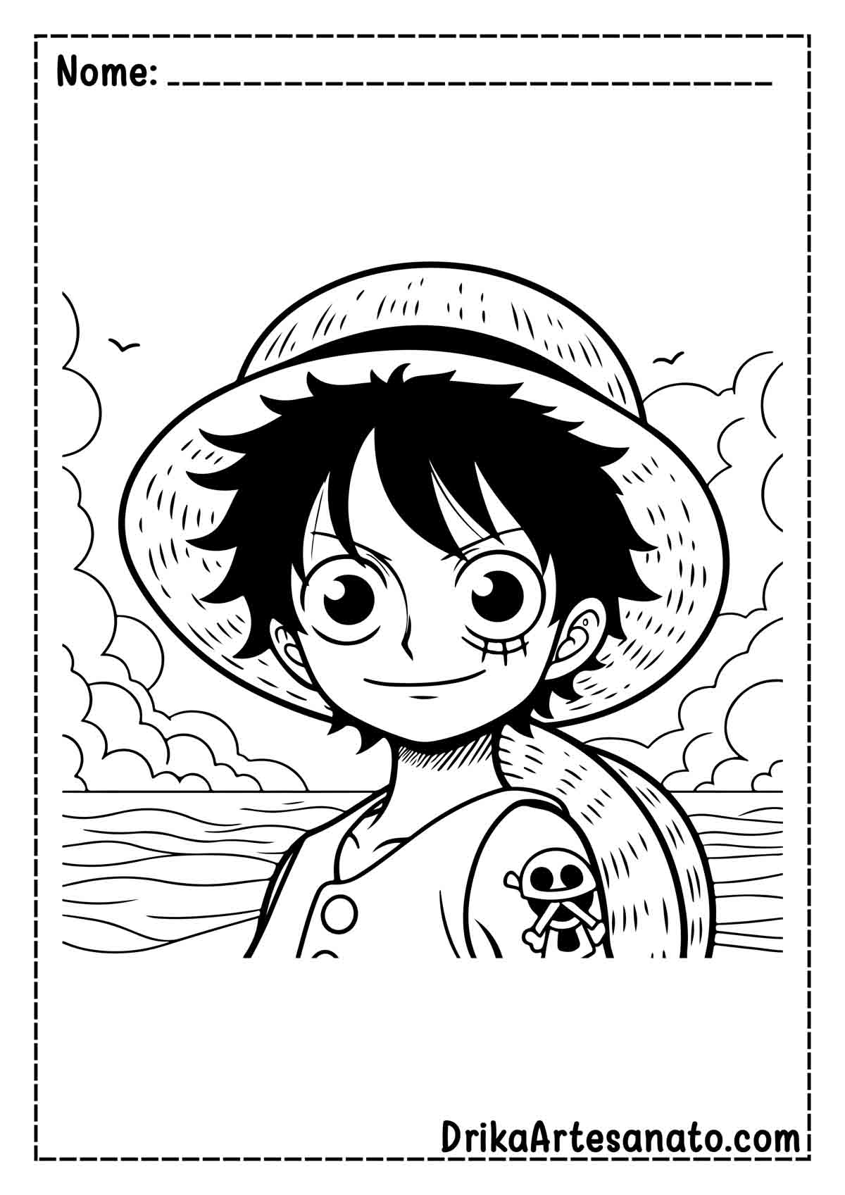 Desenho do Luffy para Colorir