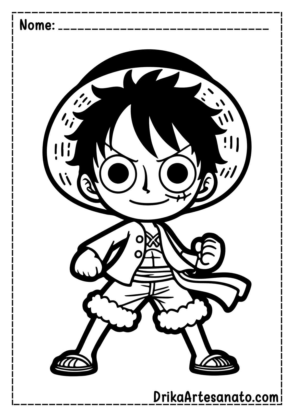 Desenho do Luffy para Imprimir