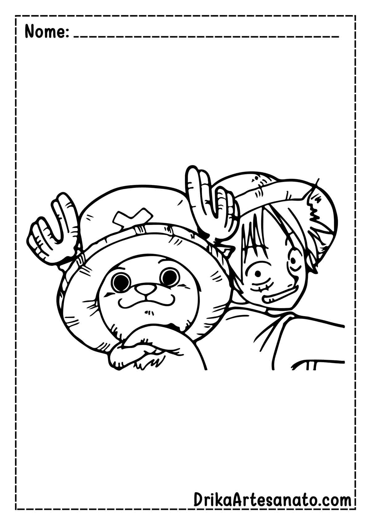 Desenho do Luffy e Chopper para Imprimir