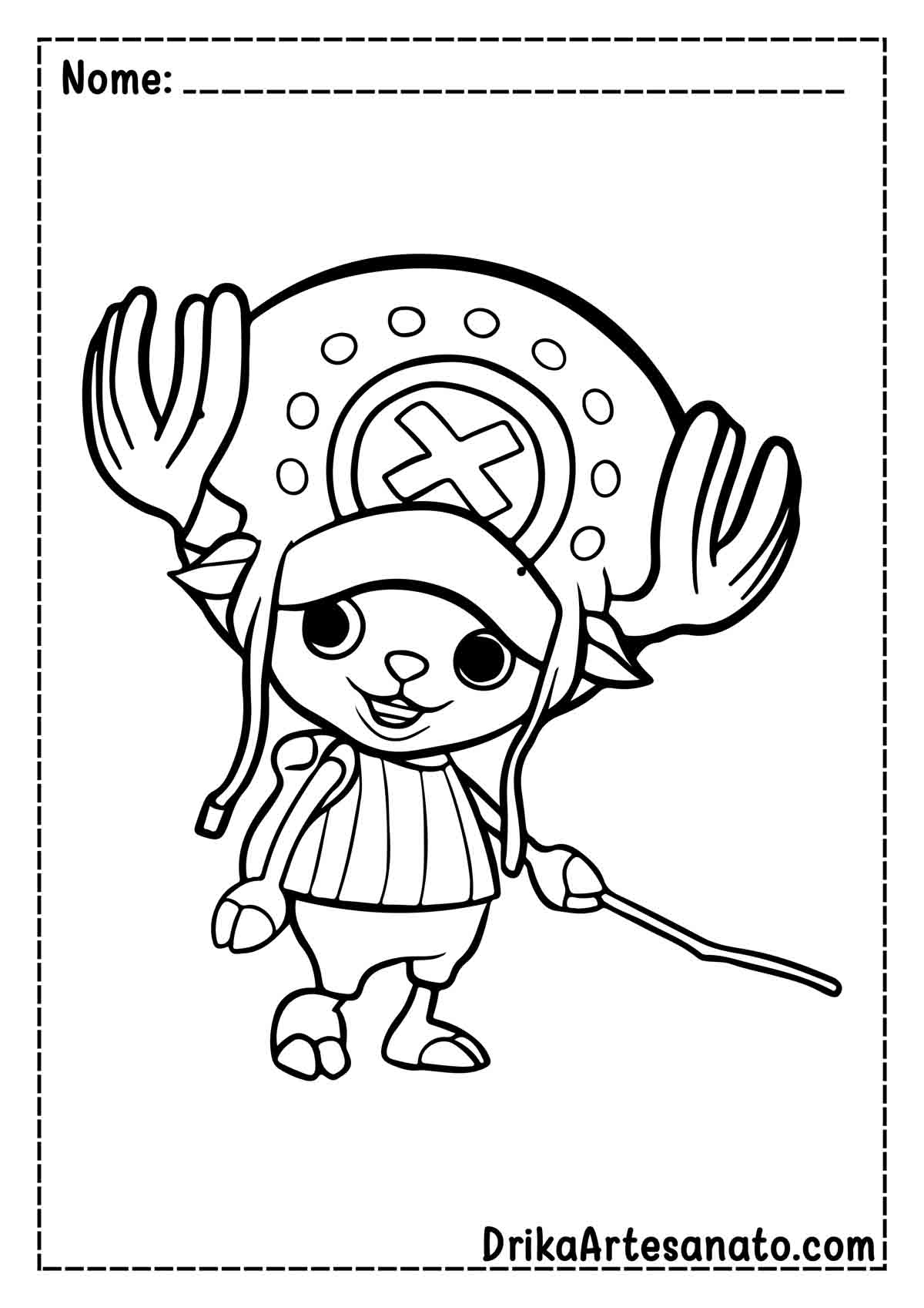 Desenho do Chopper de One Piece para Pintar