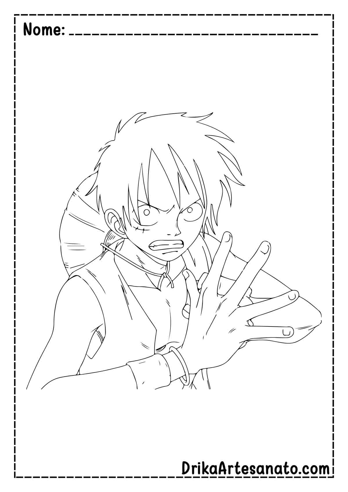 Desenho do Luffy para Colorir