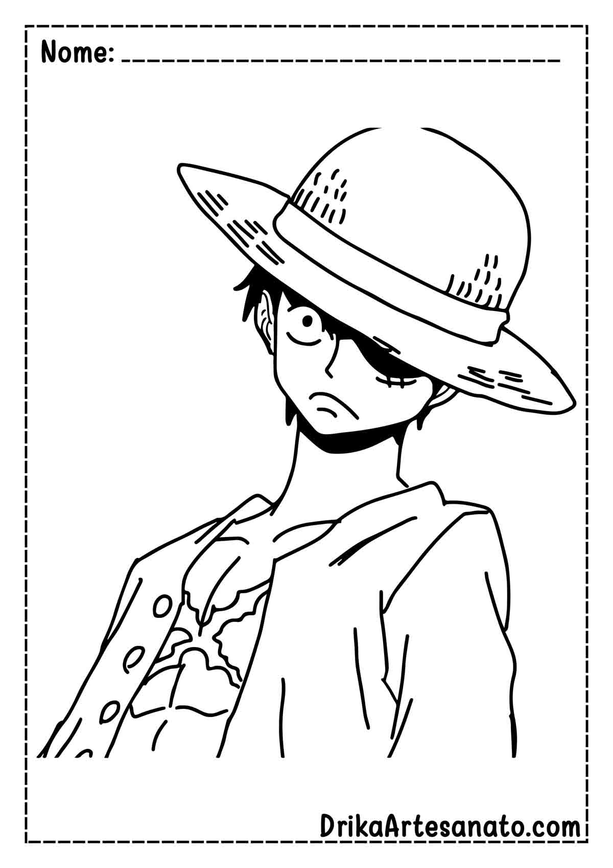 Desenho do Luffy para Imprimir