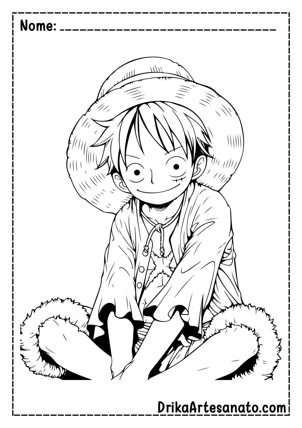 Desenho do Luffy para Colorir