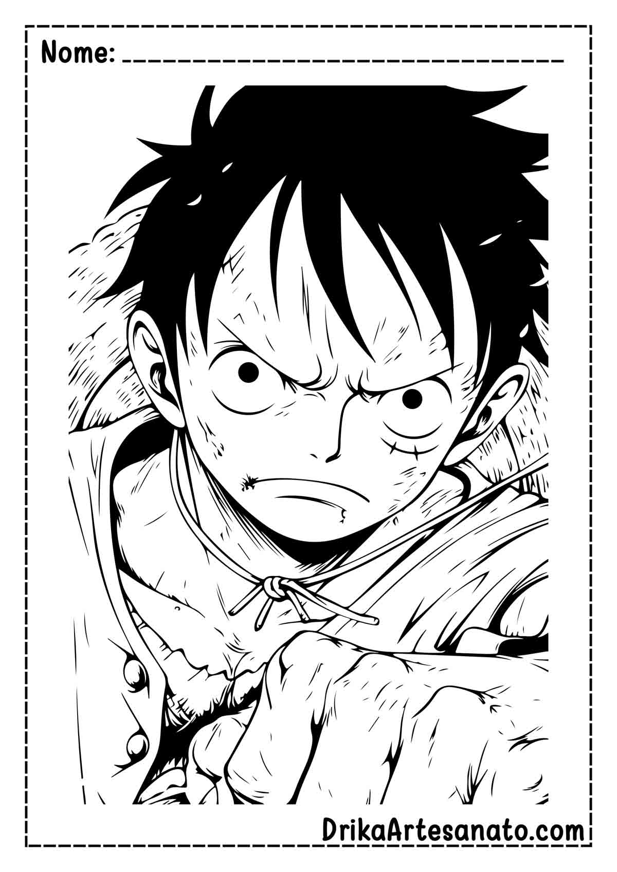 Desenho do Luffy para Imprimir