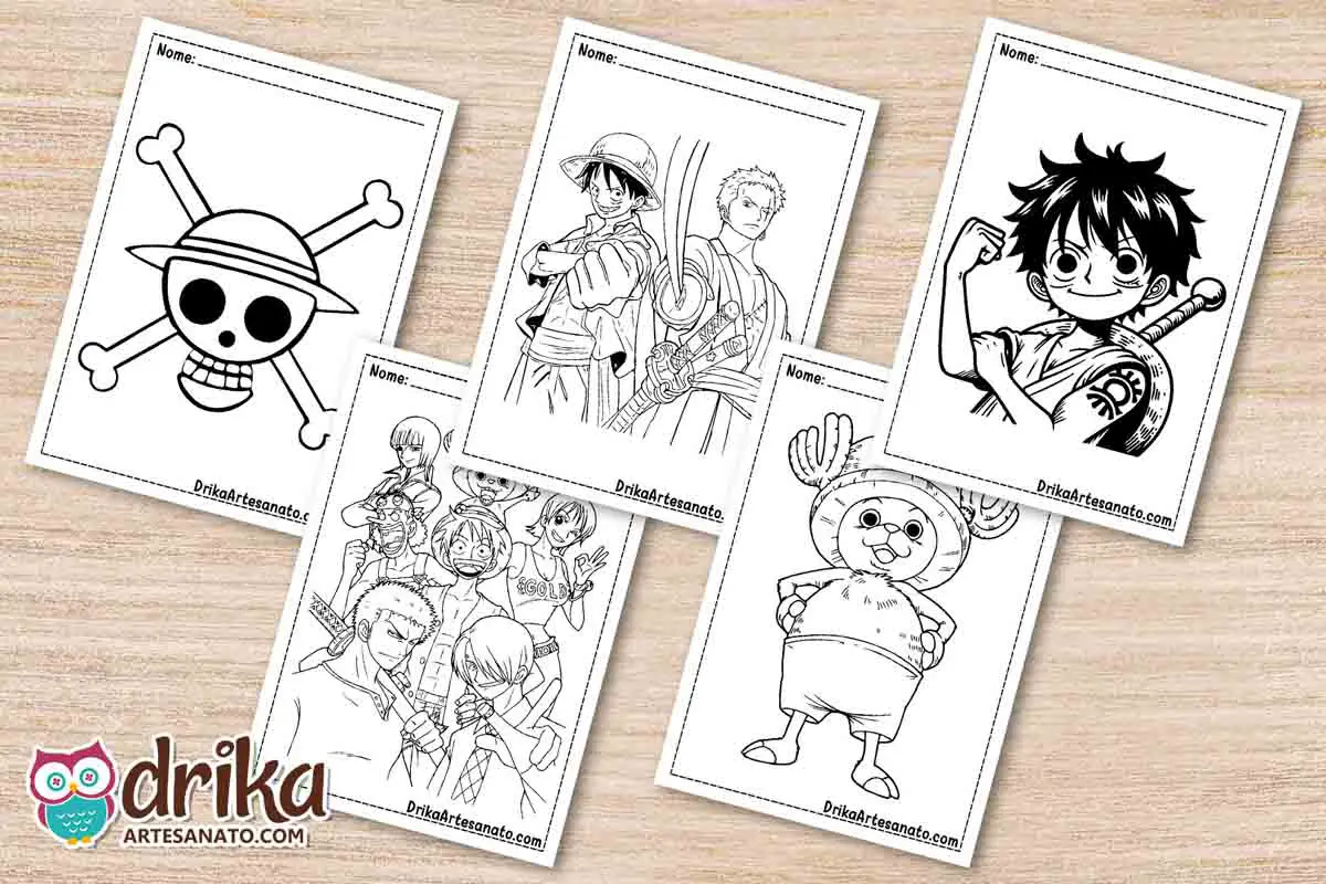 50 Desenhos do One Piece para Colorir Grátis em PDF