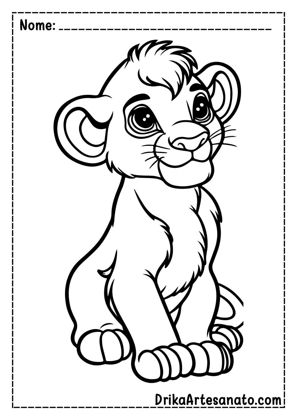 Desenho do Simba para Colorir