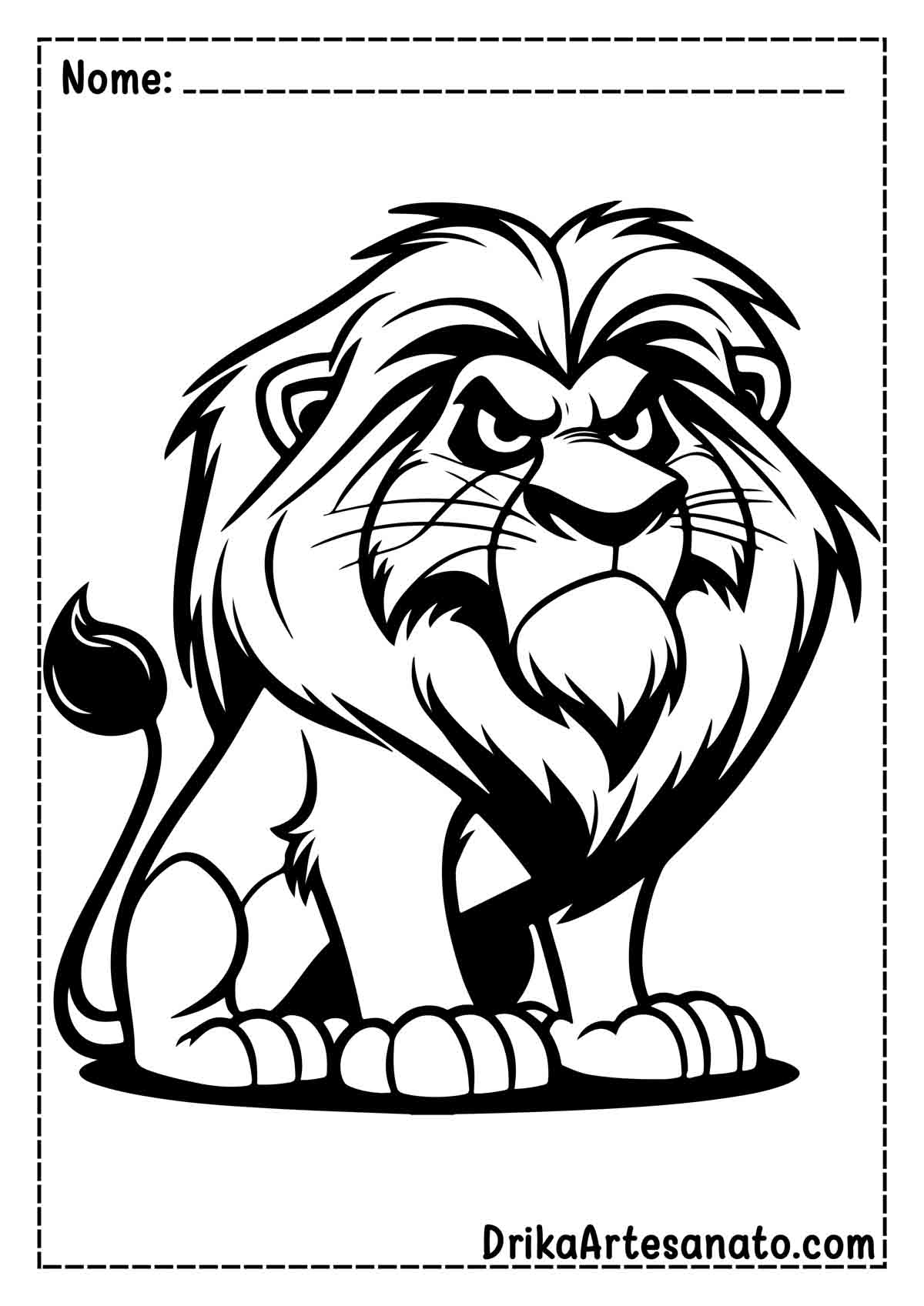 Desenho do Rei Leão para Imprimir