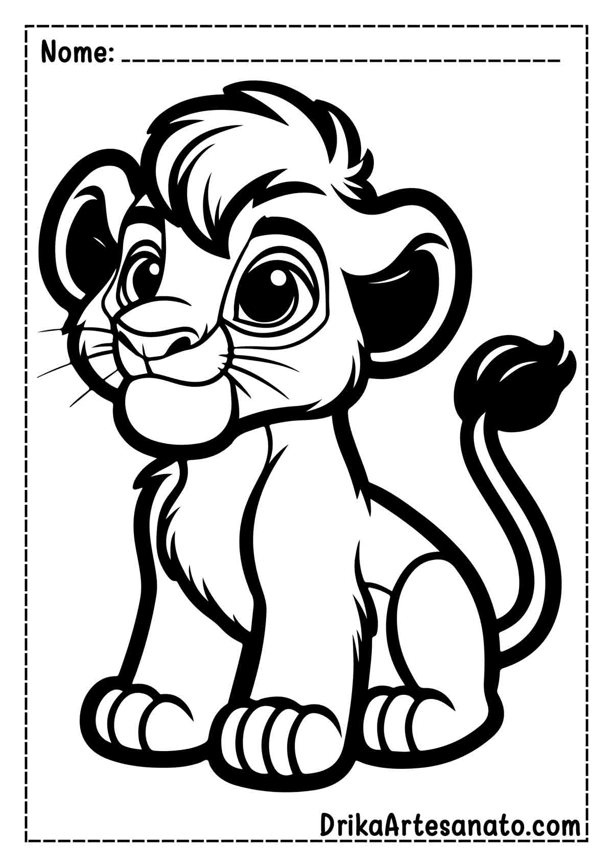 Desenho do Simba para Imprimir