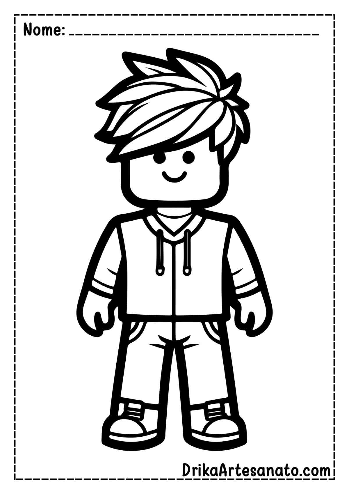 Desenho do Roblox Fácil para Colorir