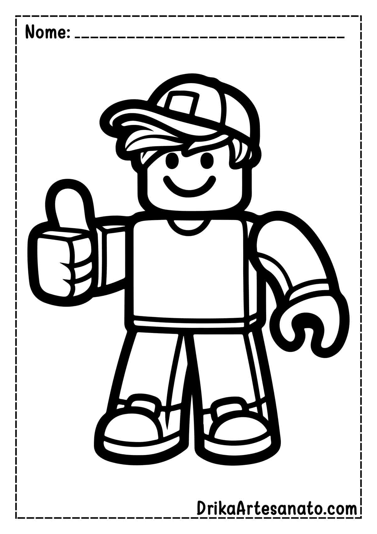 Desenho do Roblox para Colorir