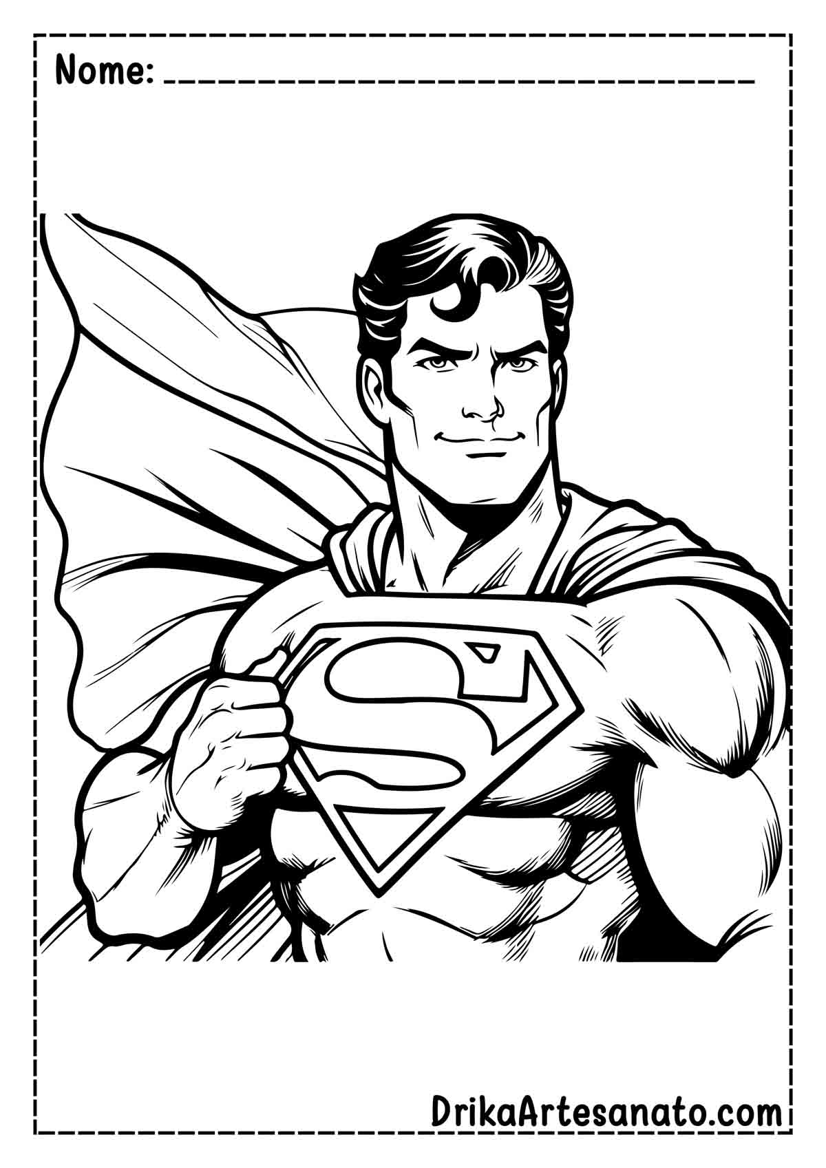 Desenho do Super Homem para Colorir