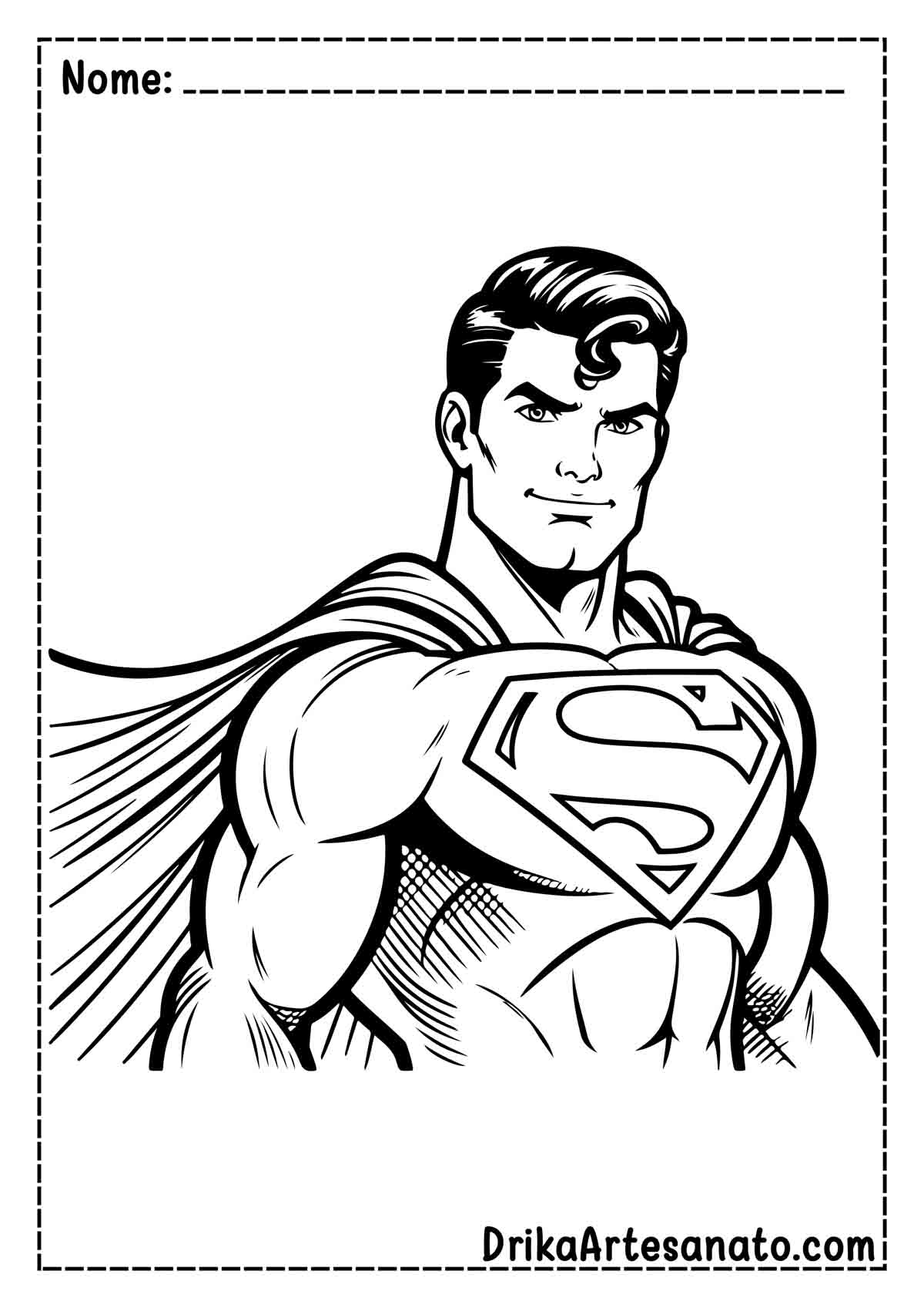 Desenho do Super Homem para Colorir e Imprimir