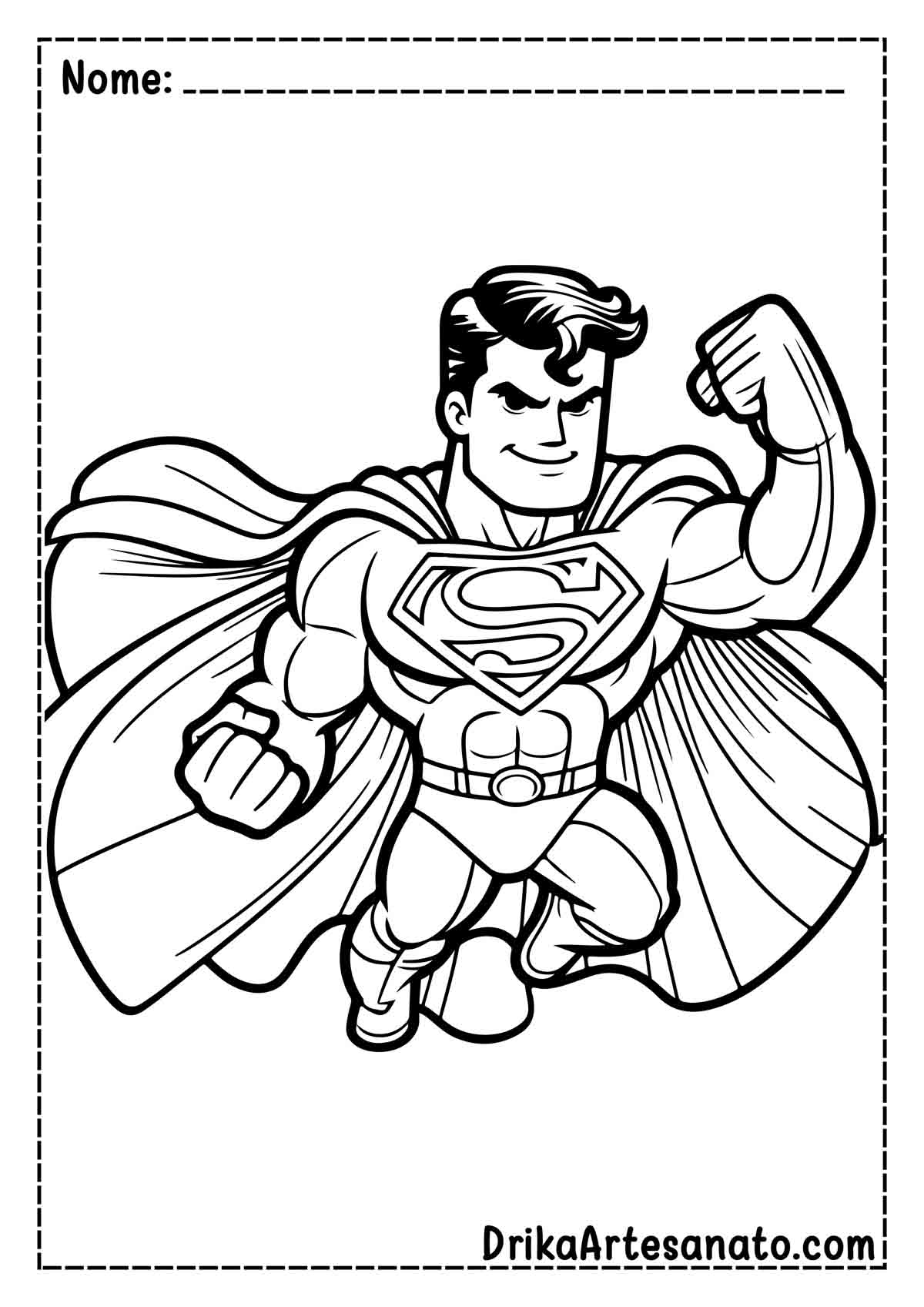 Desenho do Super Homem Infantil para Pintar