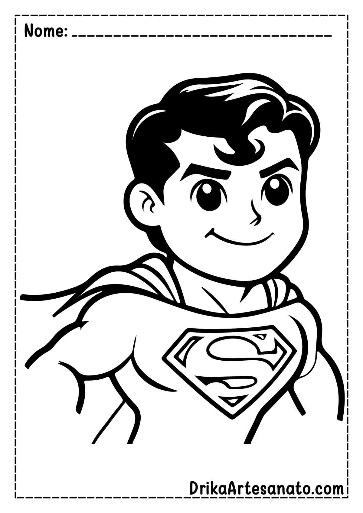 Desenho do Super Homem Fácil para Imprimir