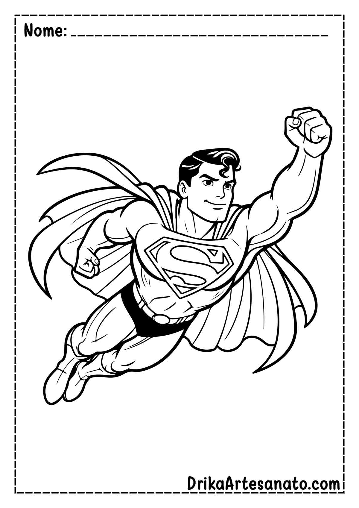 Desenho do Superman para Pintar