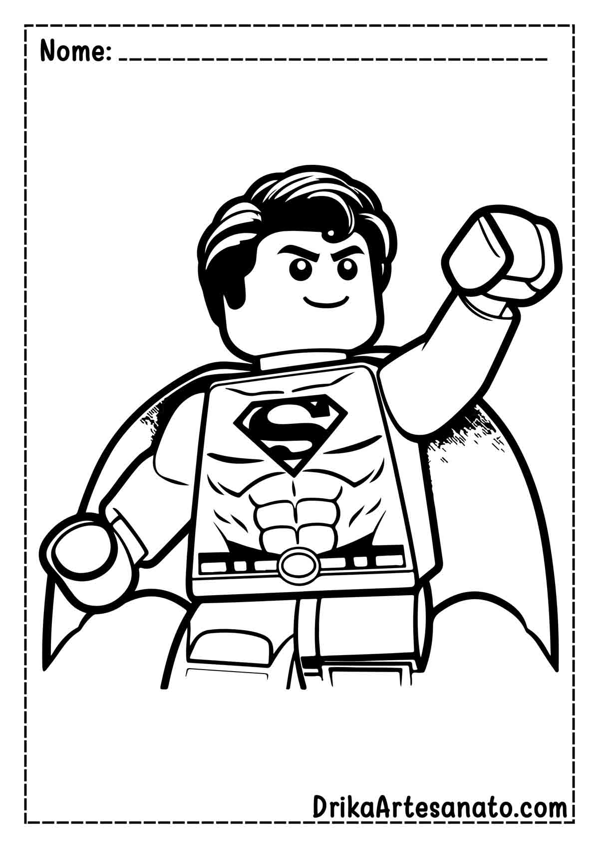 Desenho do Super Homem Lego para Imprimir