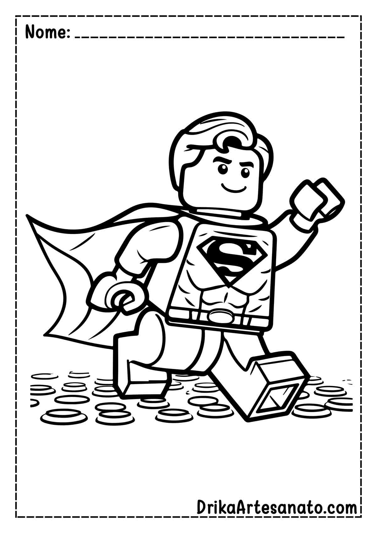 Desenho do Super Homem Lego para Pintar