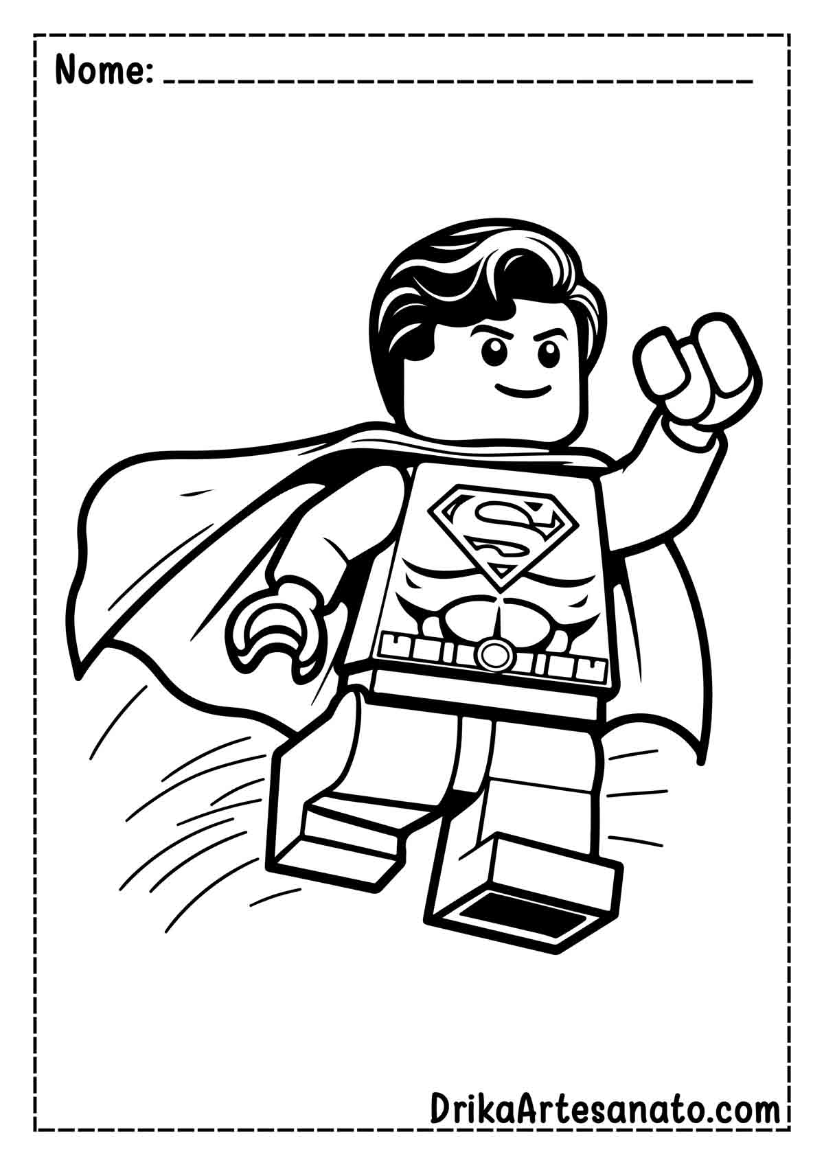 Desenho do Superman Lego para Pintar