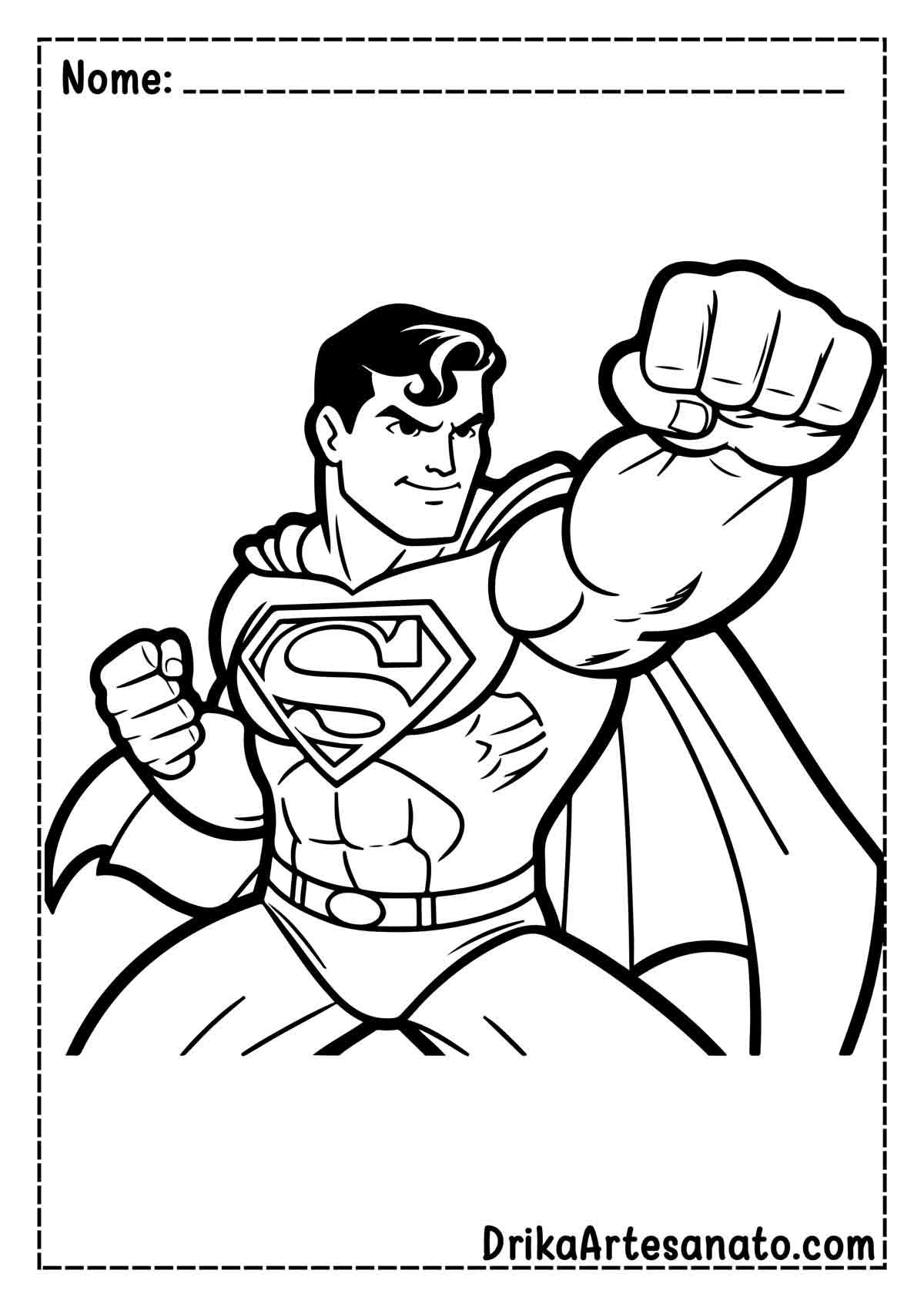 Desenho do Superman para Pintar