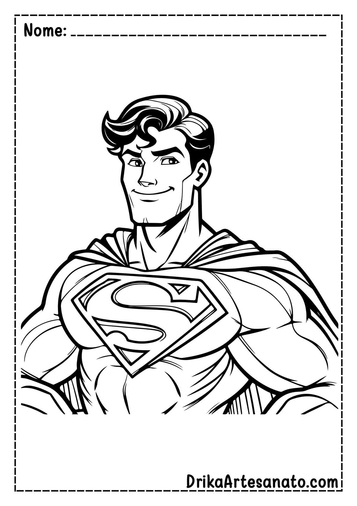 Desenho do Superman Realista para Colorir