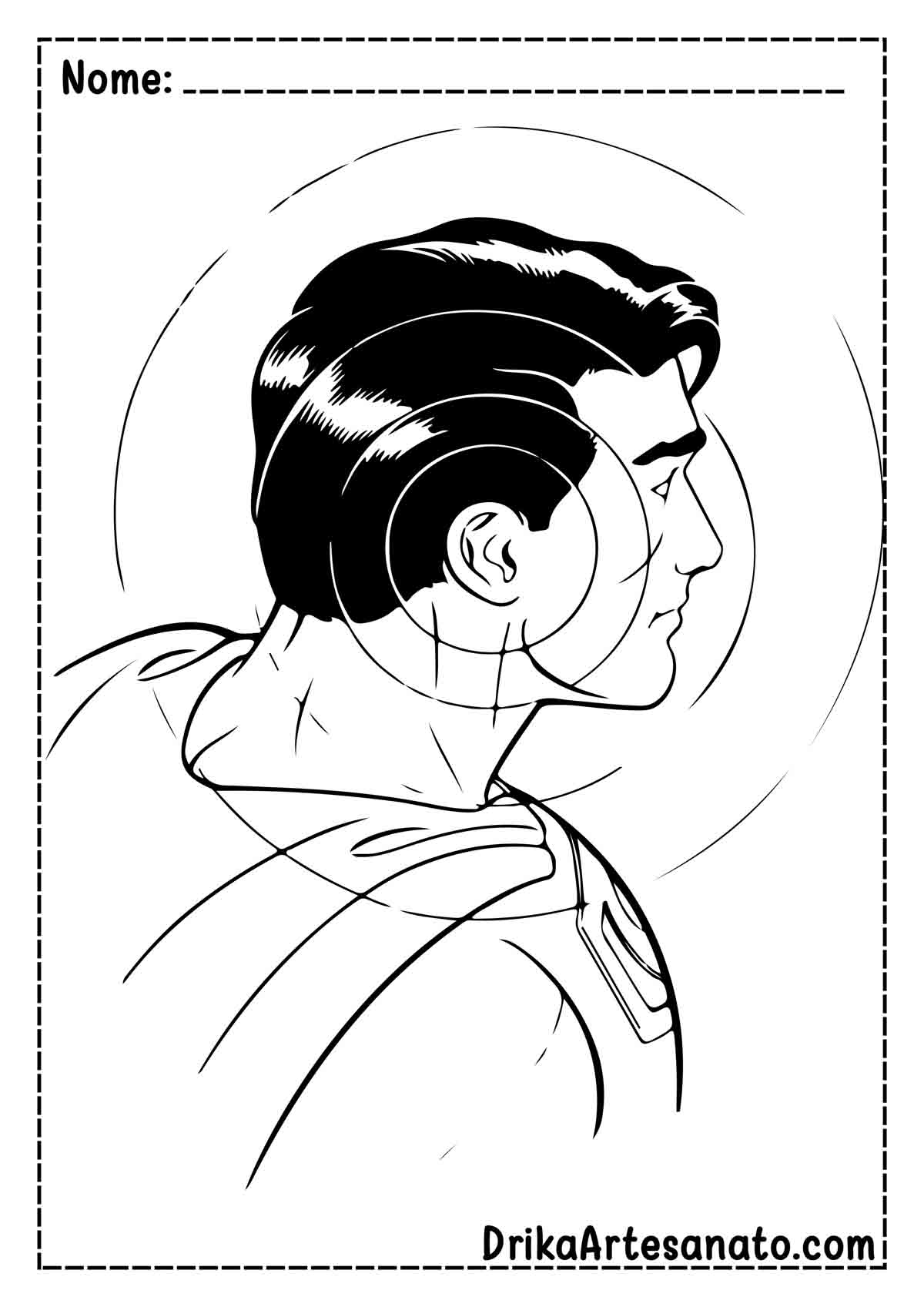 Desenho do Superman Grande para Imprimir