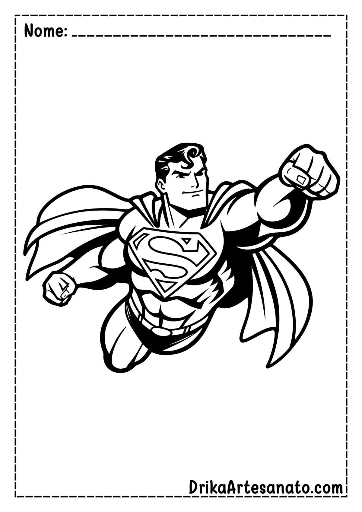 Desenho do Superman para Imprimir