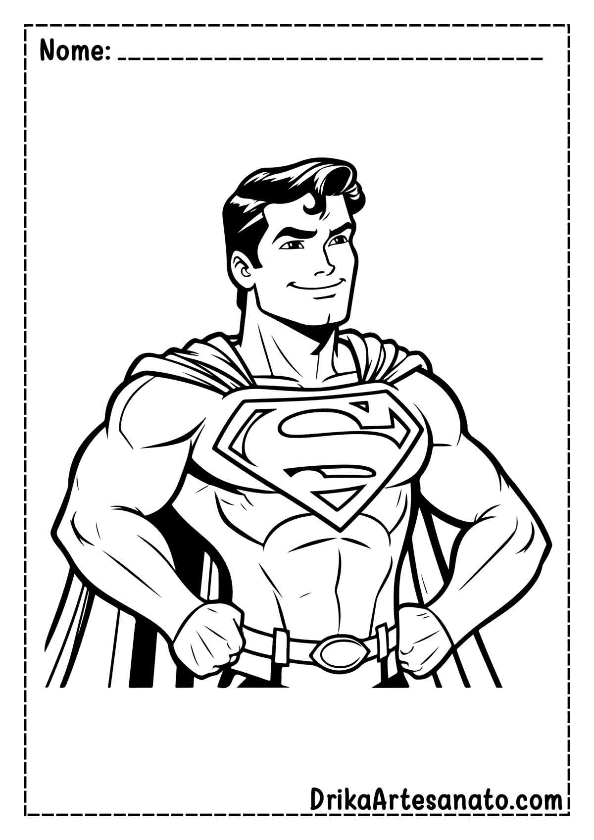 Desenho do Superman para Imprimir
