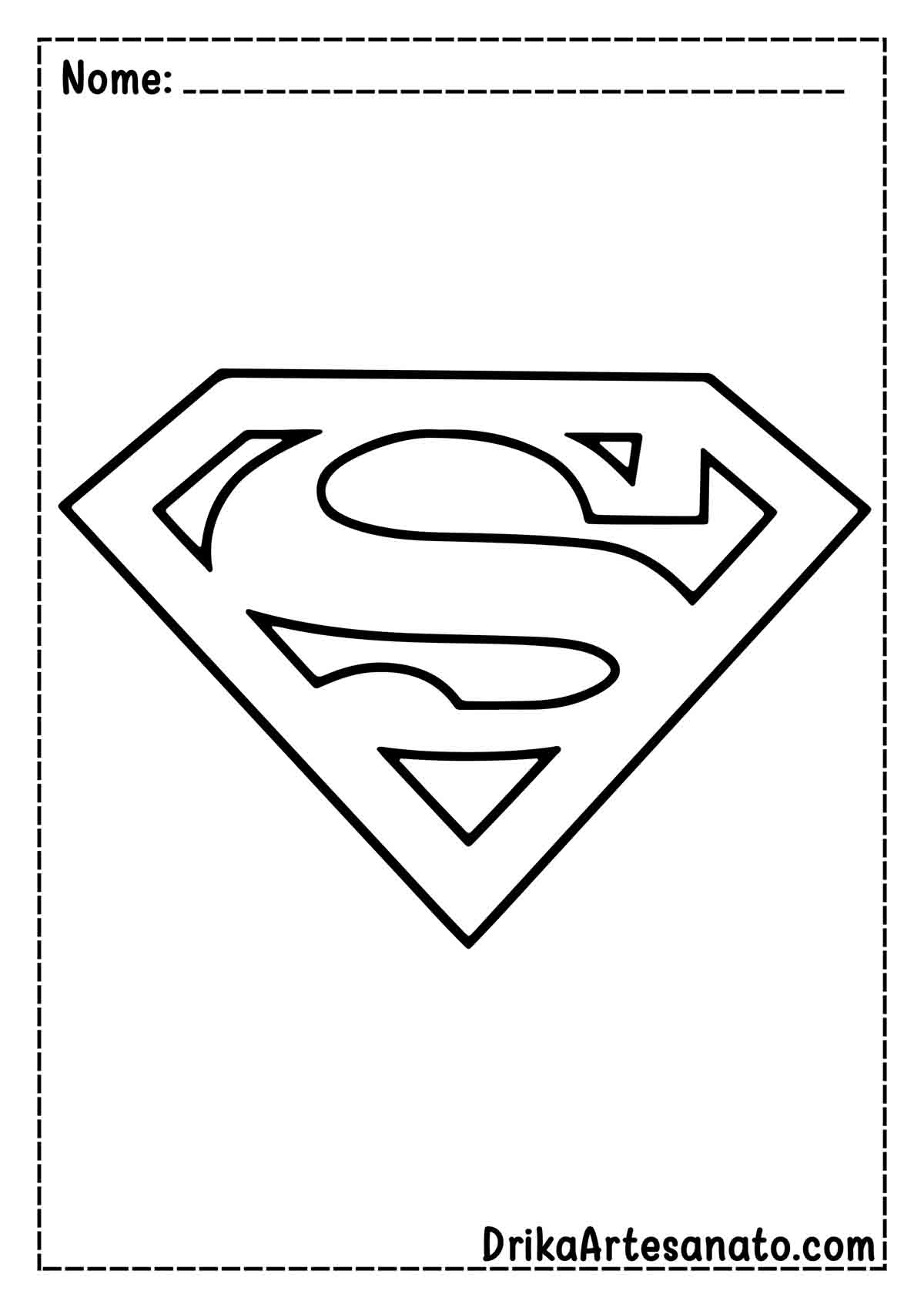 Desenho do Logo do Superman para Colorir