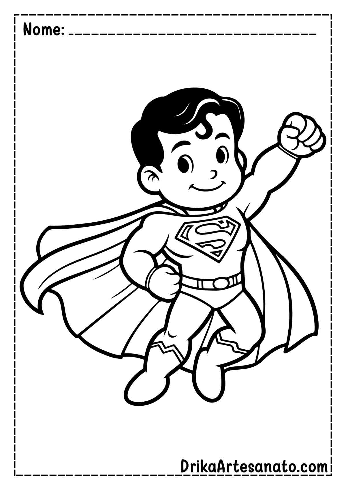 Desenho do Superman Infantil para Imprimir