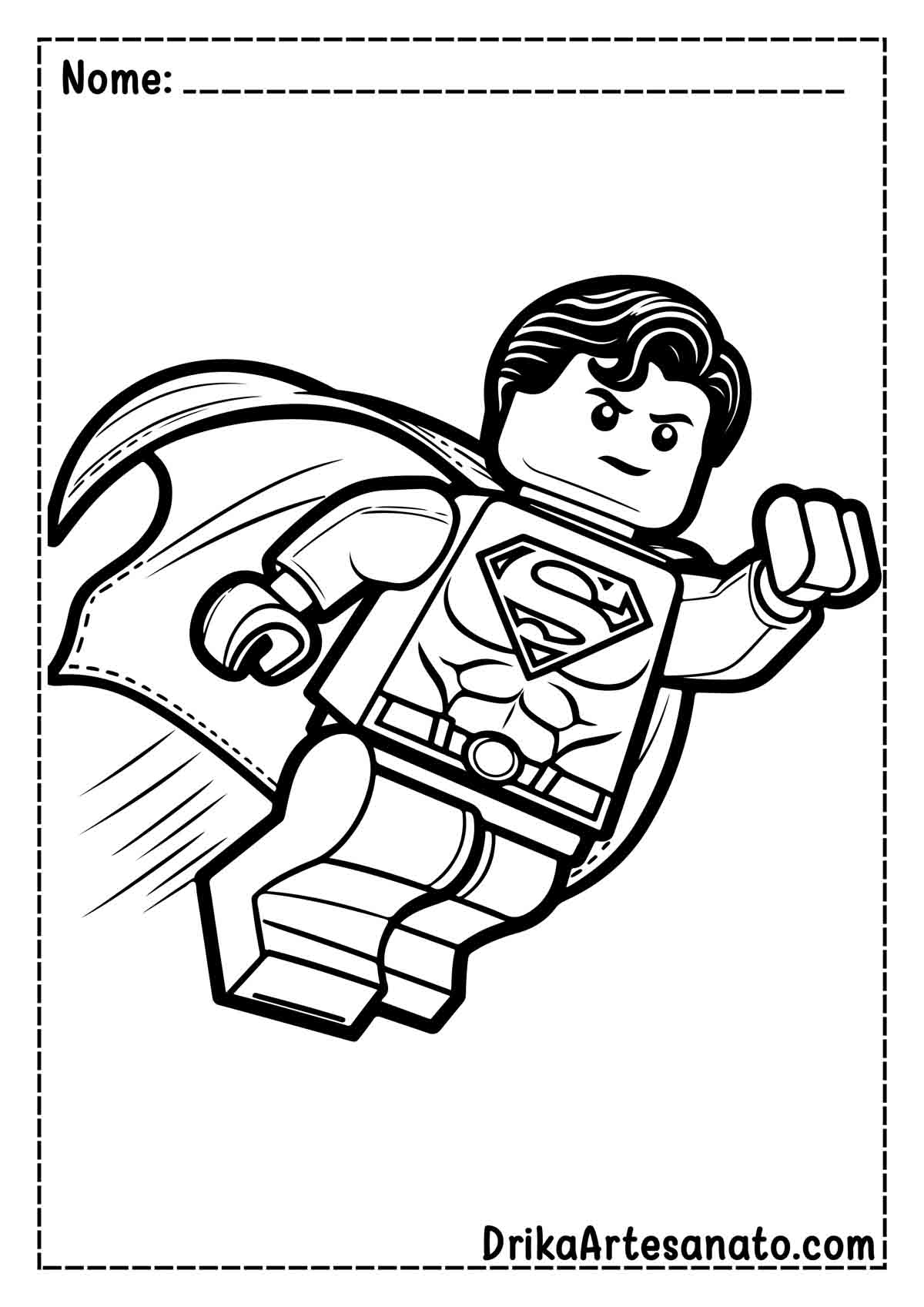 Desenho do Superman Lego para Colorir