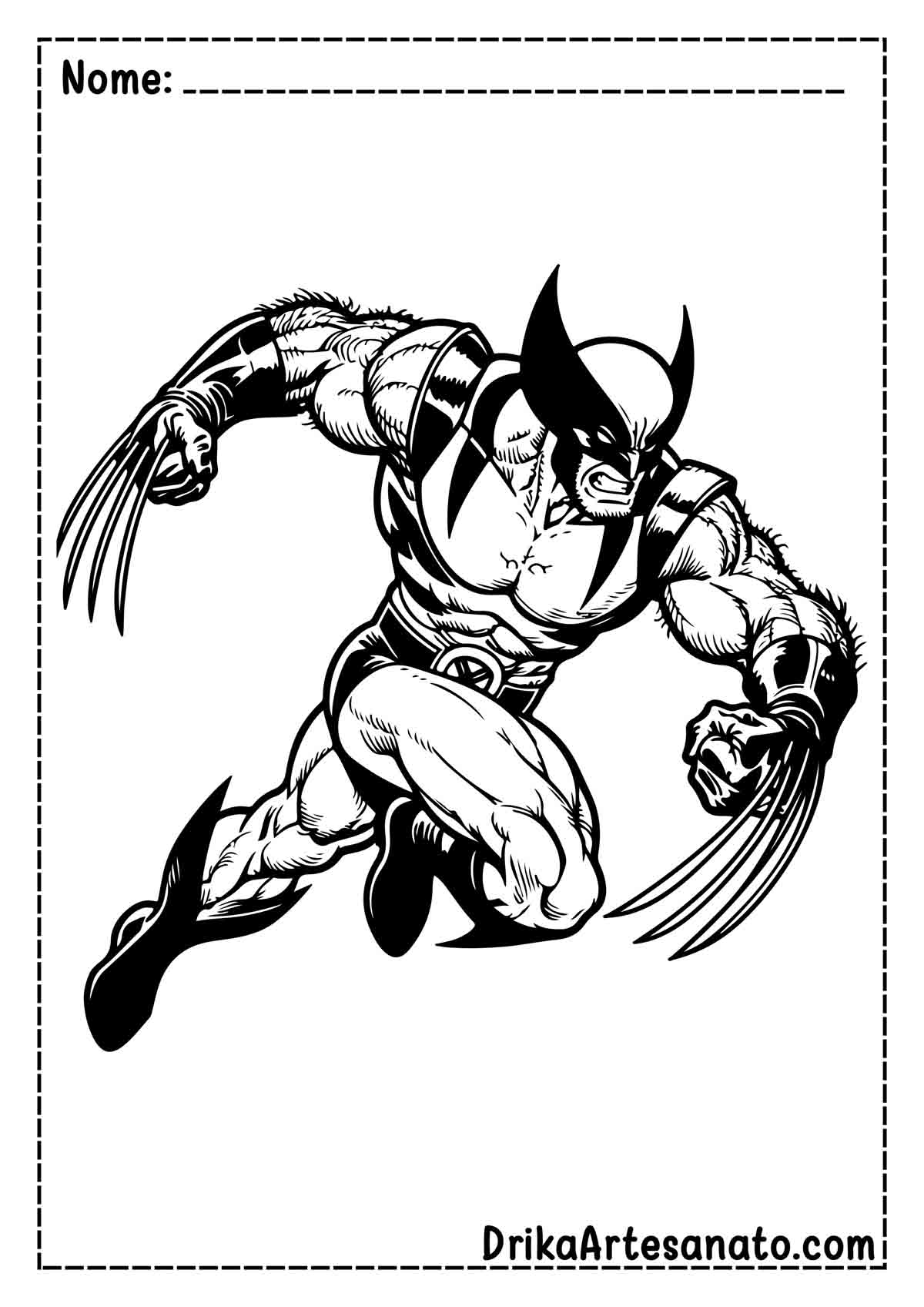Desenho do Wolverine para Imprimir