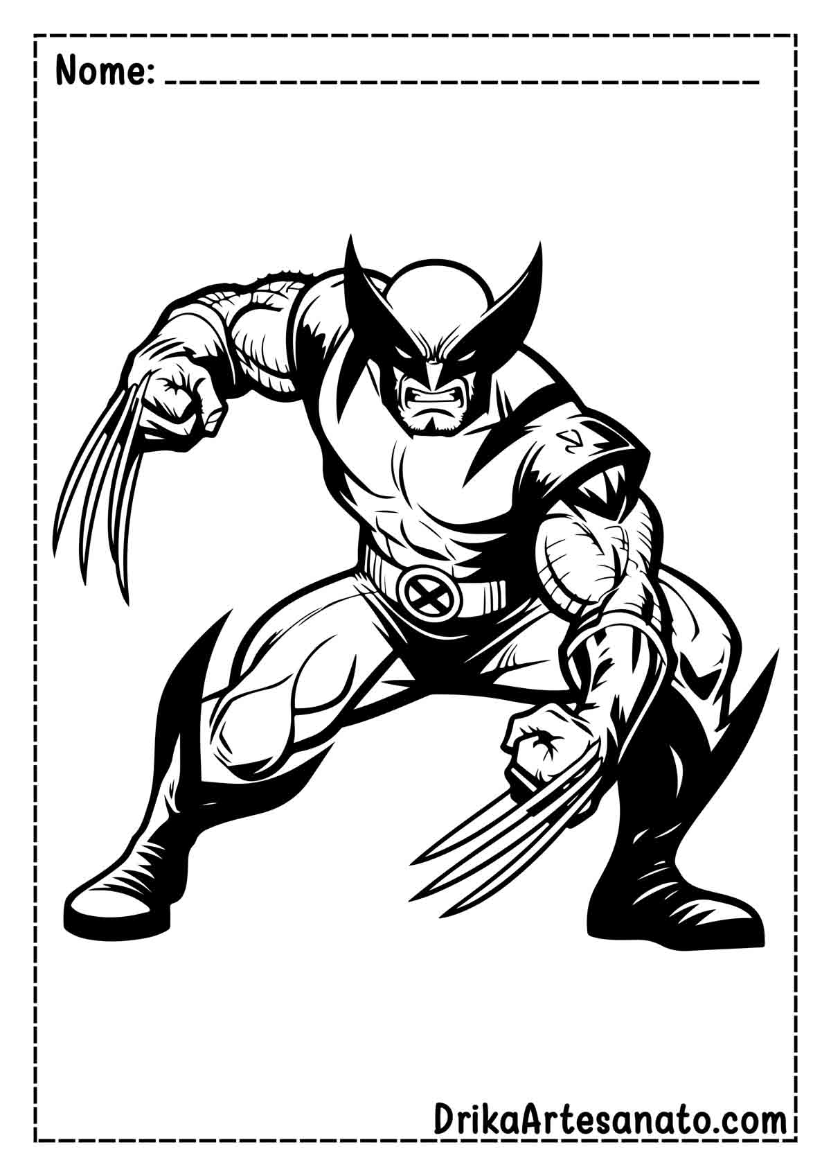 Desenho do Wolverine para Colorir