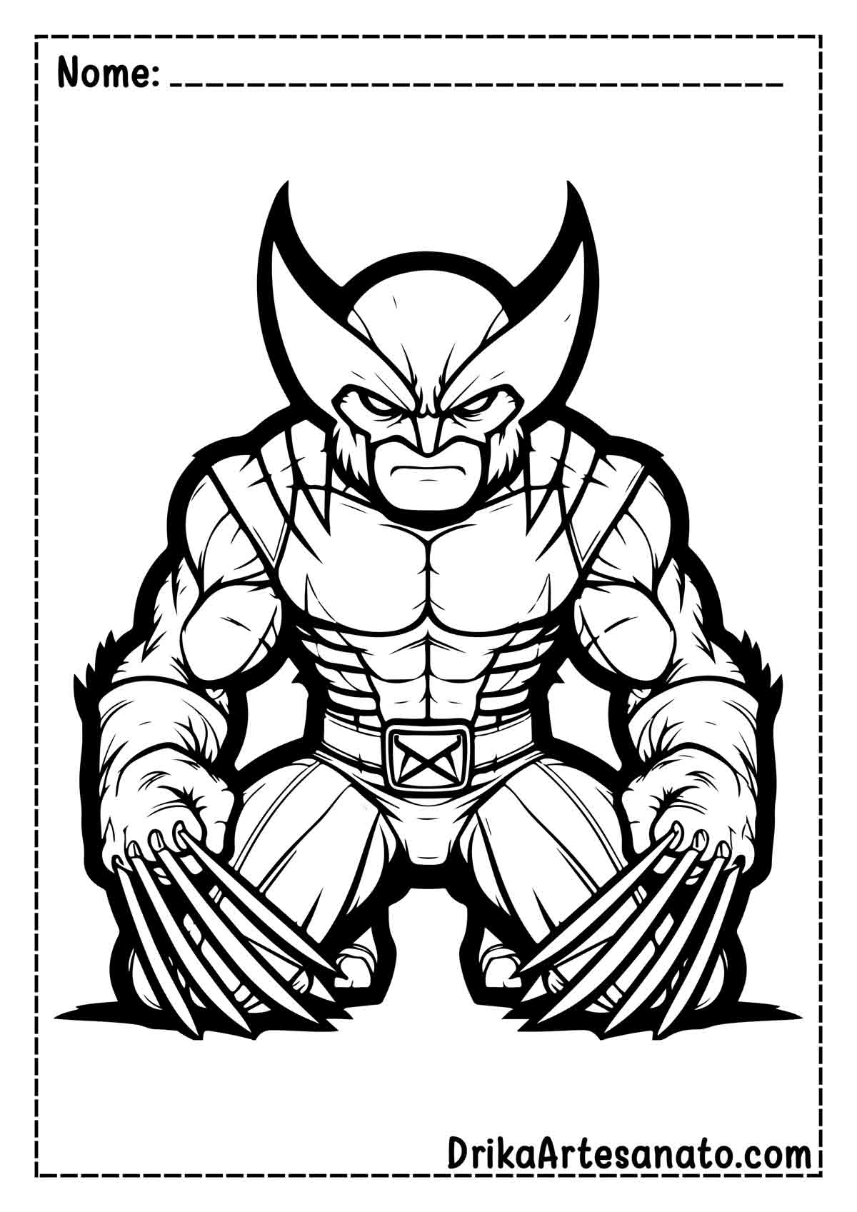 Desenho do Wolverine para Pintar