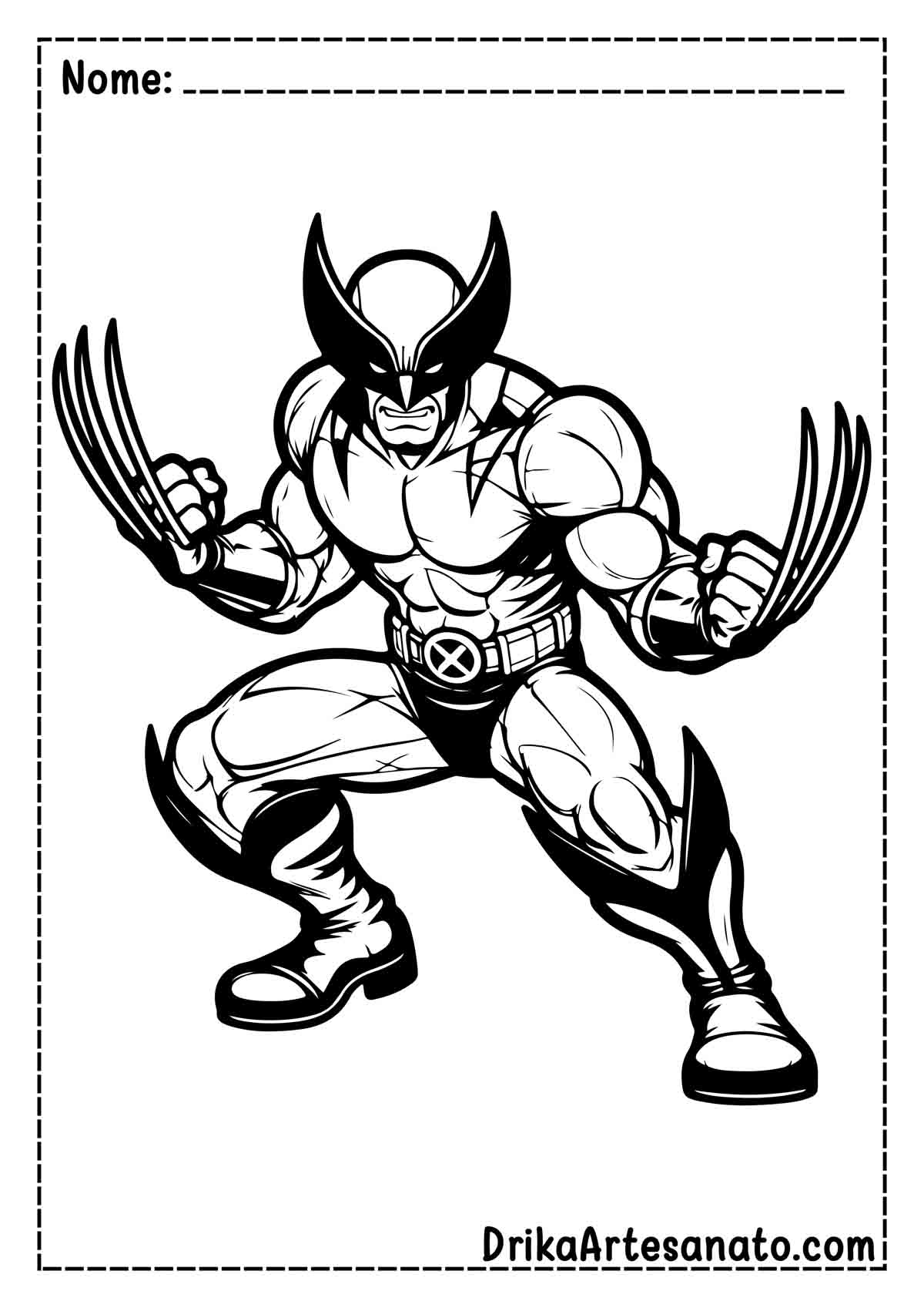 Desenho do Wolverine para Pintar
