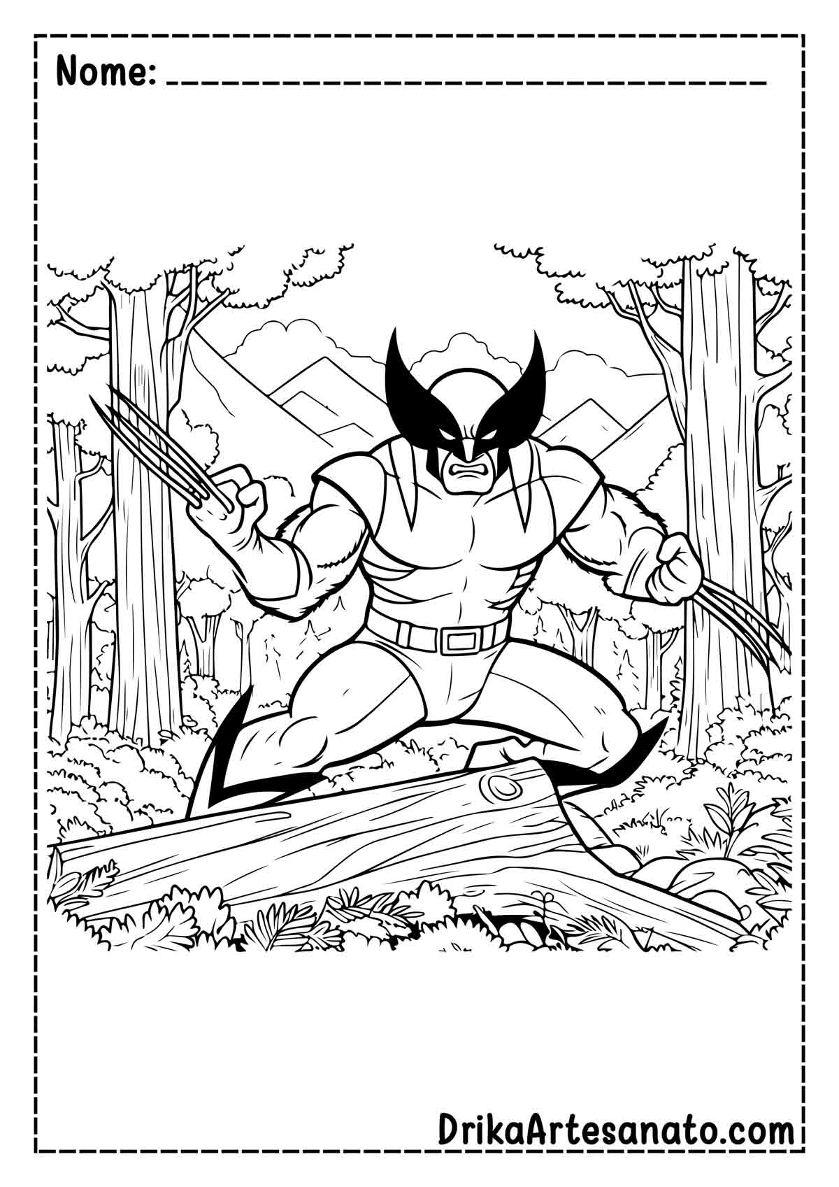 Desenho do Wolverine para Colorir