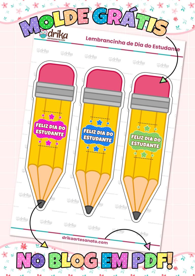 Lembrancinha de Feliz Dia do Estudante para Imprimir Grátis