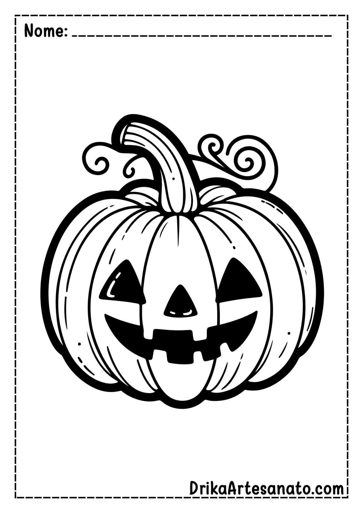 Desenho de Abóbora de Halloween para Colorir