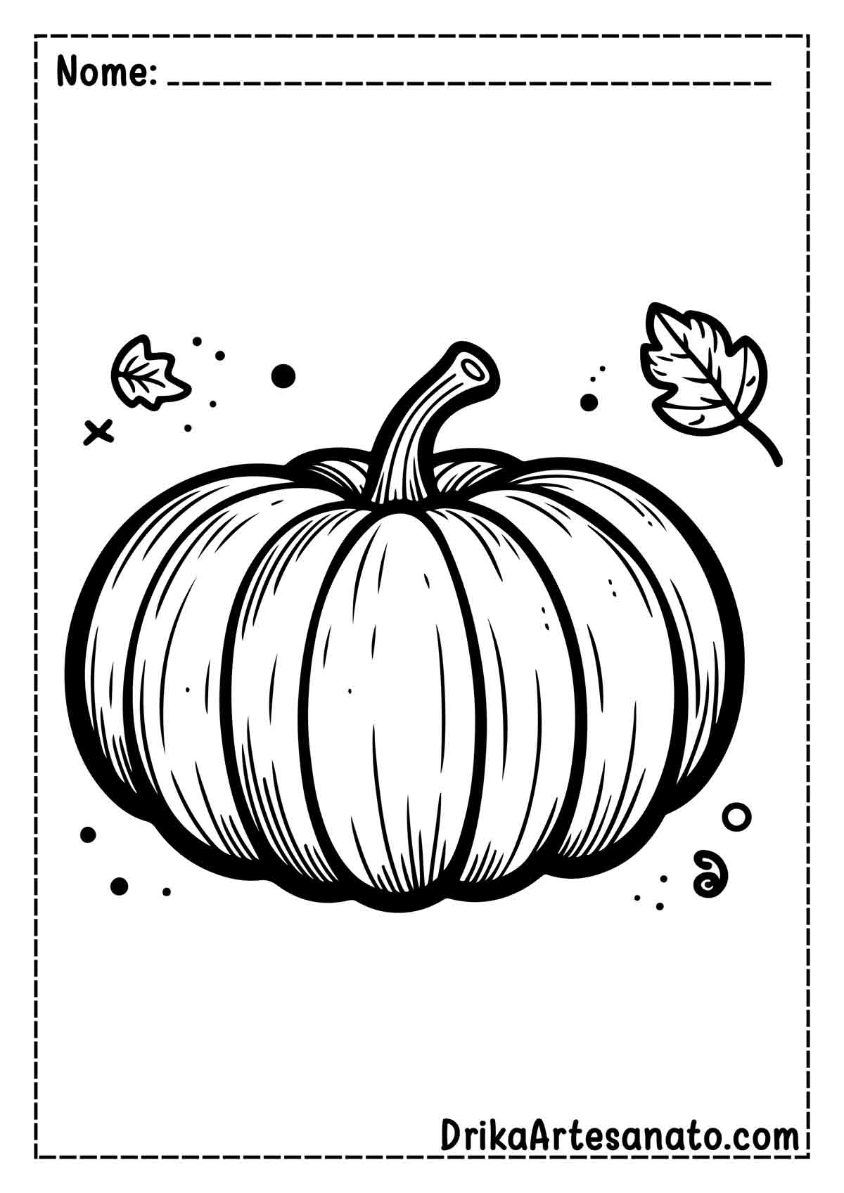 Desenho de Abóbora de Halloween para Colorir e Imprimir