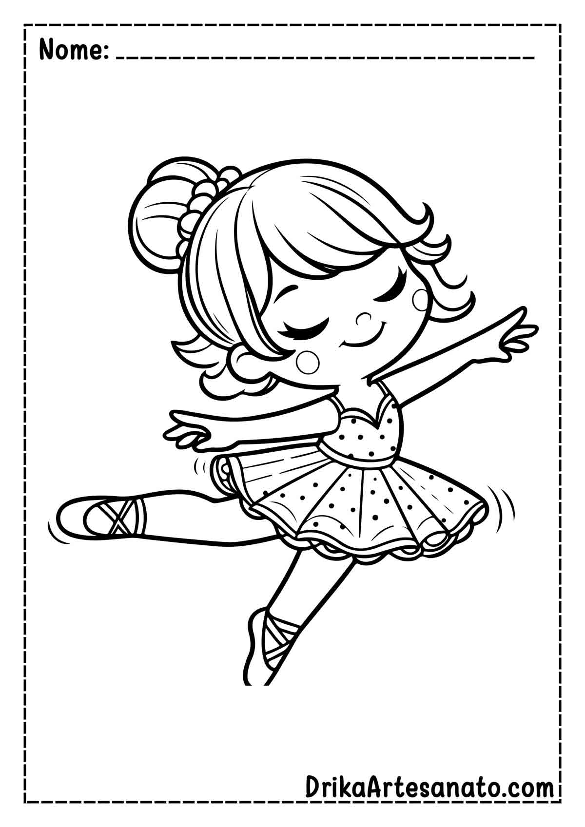 Desenho de Bailarina para Colorir