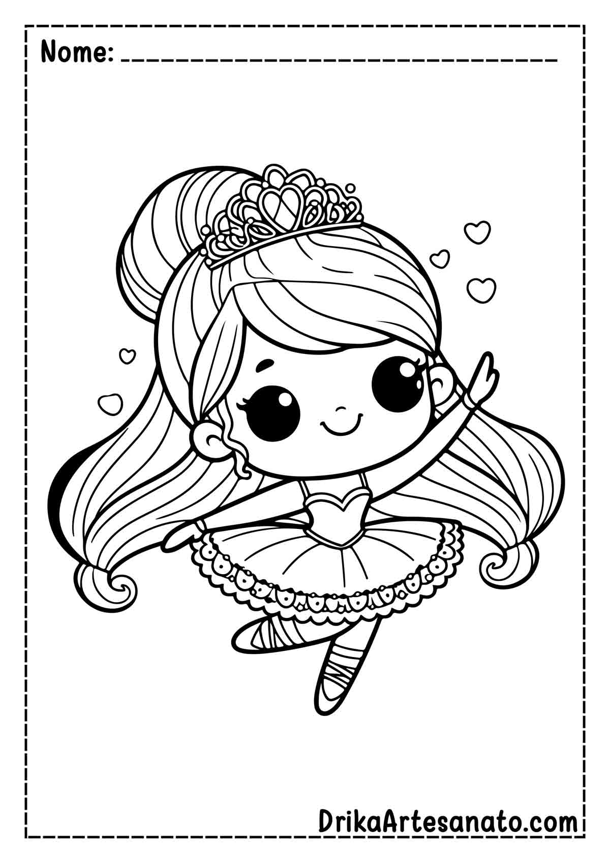 Desenho de Bailarina para Colorir