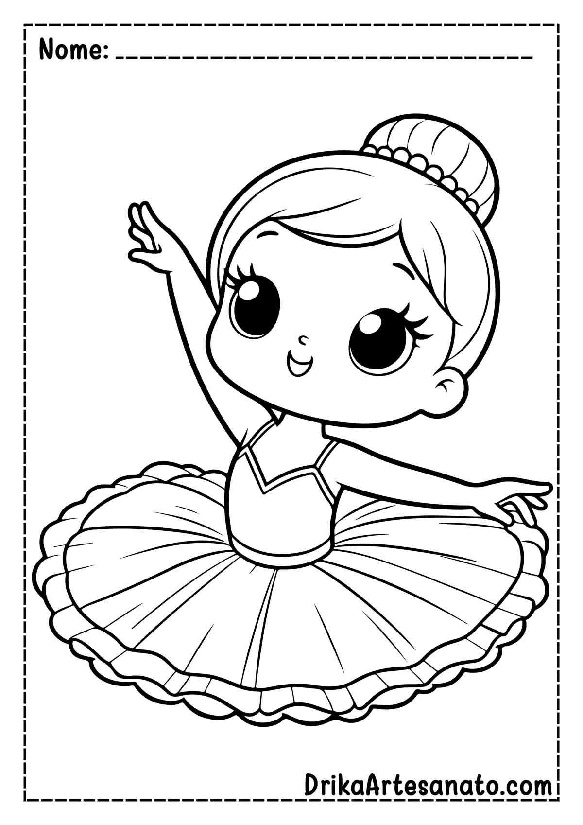 Desenho de Bailarina para Colorir