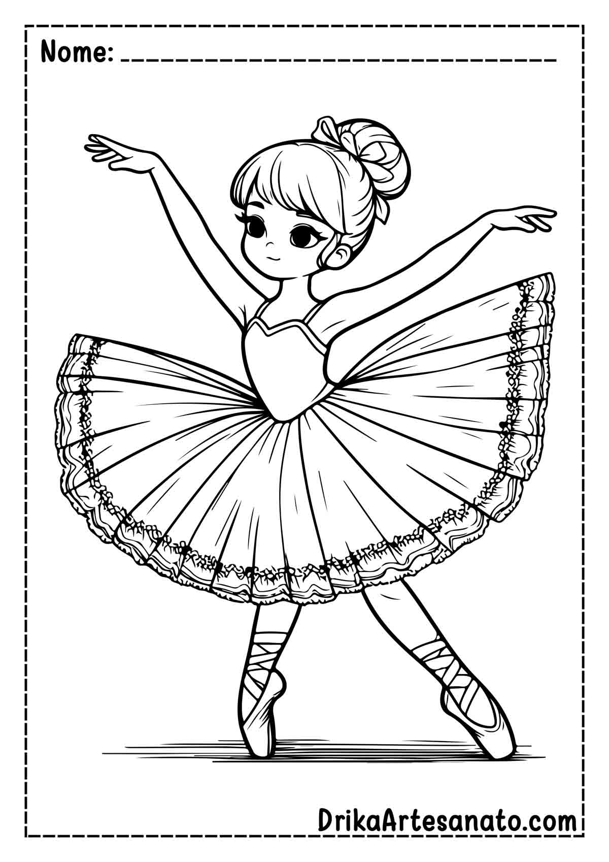 Desenho de Bailarina para Imprimir