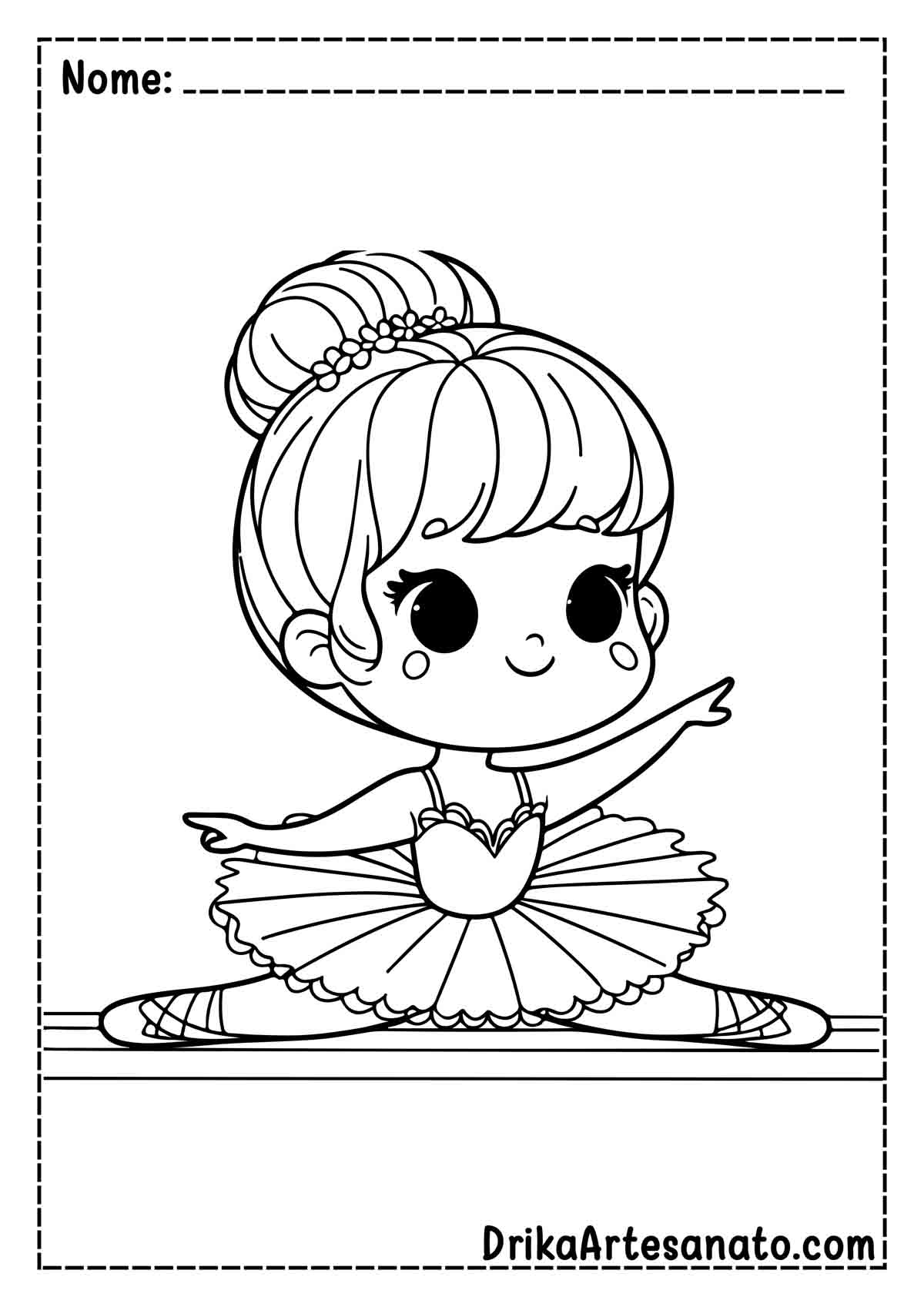 Desenho de Bailarina para Imprimir